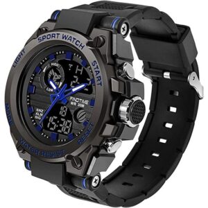 GelldG Digitaluhr Herren Uhren Sport Militär Große Armbanduhr Outdoor Digitaluhren, (Set, 1-tlg., mit Armband), mit Armband