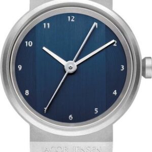 Jacob Jensen Quarzuhr Damenuhr Design Edelstahl Milanaise Uhrband NEW LINE ⌀29mm, extra langer Sekundenzeiger