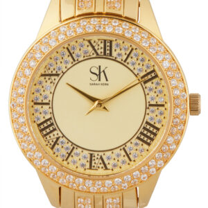 Sarah Kern LUXURY Armband-Uhr ""Timeless Glam"", Zirkonia x vergoldet