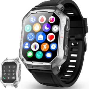 Bengux Smartwatch (1,83 Zoll, Android, iOS), mit Telefonfunktion,mit fitness tracker, IP67 Wasserdicht Armbanduhr