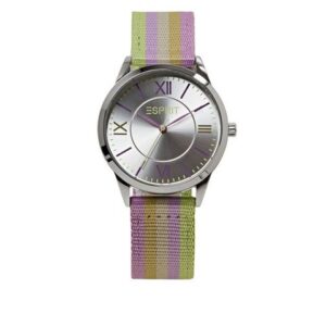 Esprit Chronograph Edelstahluhr mit gewebtem Armband