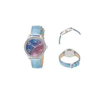Guess Quarzuhr Guess Damen-Armbanduhr W0754L1 W0754L1 37 mm Leder Blau Damenuhr
