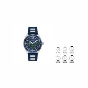 Guess Quarzuhr Guess Herrenuhr W1167G1 Ø 46 mm Armbanduhr Uhr Silikon-Armband Blau Ch