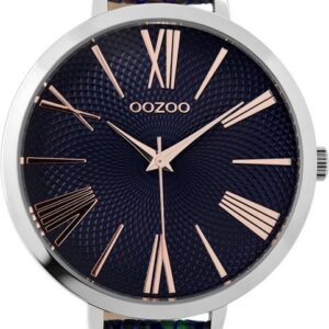 OOZOO Quarzuhr Oozoo Damen Armbanduhr Timepieces Analog, Damenuhr rund, extra groß (ca. 48mm) Metallarmband, Fashion-Style