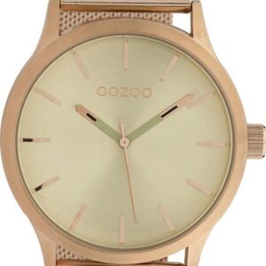 OOZOO Quarzuhr Oozoo Damen Armbanduhr Timepieces Analog, Damenuhr rund, groß (ca. 45mm) Metallarmband, Fashion-Style