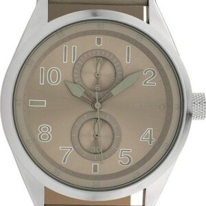 OOZOO Quarzuhr Oozoo Herren Armbanduhr Timepieces Analog, Herrenuhr rund, groß (ca. 42mm) Lederarmband, Fashion-Style