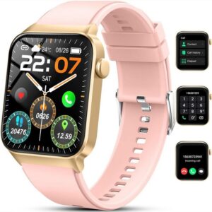 uaue Frauen's Smartwatch (1,85 Zoll, Android / iOS), mit Telefonfunktion 113 Sportmodi, Schrittzähler, Schlafmonitor,IP68