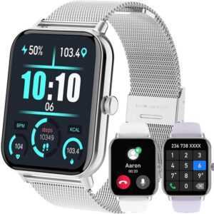 Betatree Damen's & Herren's Anruf und WhatsApp Funktion 120+ Sportmodus Smartwatch (1,85 Zoll, Android/iOS), mit Herzfrequenzmesser, Schlafüberwachung Blutdruckmessung LCD-Display