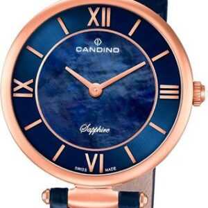 Candino Quarzuhr Candino Elegance Leder Quarz Damen Uhr, Damenuhr mit Lederarmband, rundes Gehäuse, klein (ca. 30mm), Fashion-S