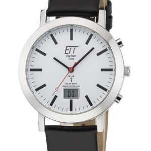 ETT Eco Tech Time Digitaluhr ETT EGS-11577-11L Herrenuhr Solar Funkuhr 41mm 5AT