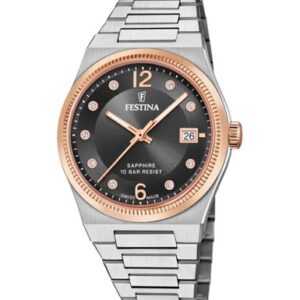 Festina Schweizer Uhr Festina Uhr für Damen Swiss Made F20037/3 Edelstahl Armband, (1-tlg)