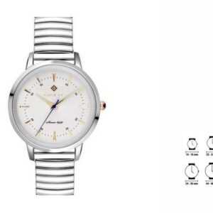 Gant Quarzuhr Gant Herrenuhr G167001 Silberfarben Edelstahl Armbanduhr