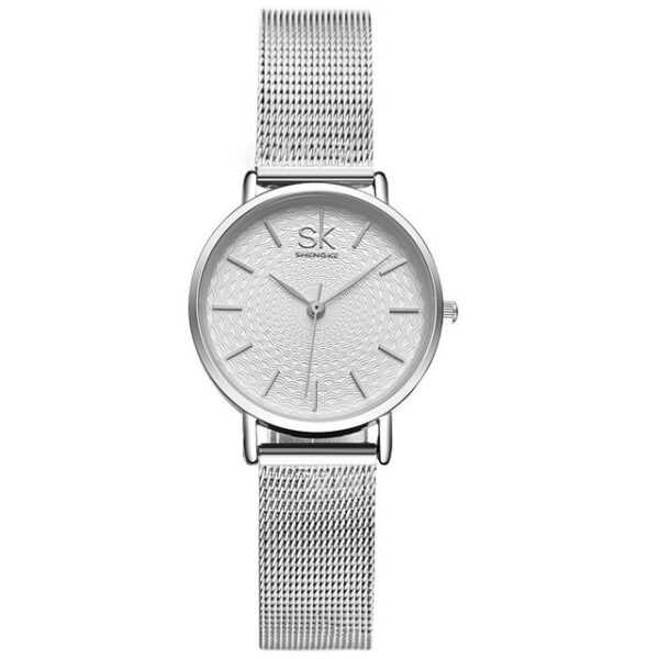 GelldG Quarzuhr Armbanduhr Damen Edelstahl einzigartiges Design