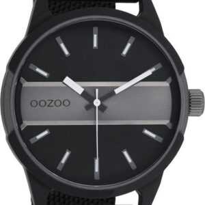 OOZOO Quarzuhr Herrenuhr C11109 Schwarz Edelstahl-Meshband 48 mm