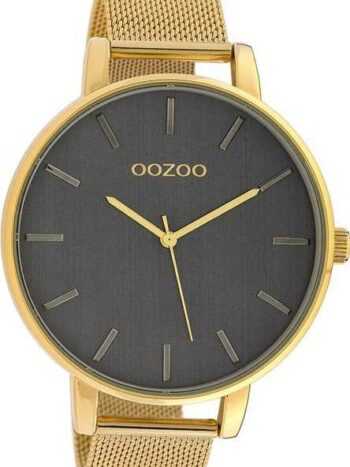 OOZOO Quarzuhr Oozoo Damen Armbanduhr Timepieces Analog, Damenuhr rund, extra groß (ca. 48mm) Metallarmband, Fashion-Style