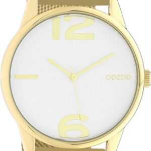 OOZOO Quarzuhr Oozoo Damen Armbanduhr Timepieces Analog, Damenuhr rund, groß (ca. 40mm) Metallarmband gold