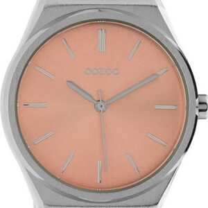OOZOO Quarzuhr Oozoo Damen Armbanduhr Timepieces Analog, Damenuhr rund, mittel (ca. 34mm) Metallarmband silber