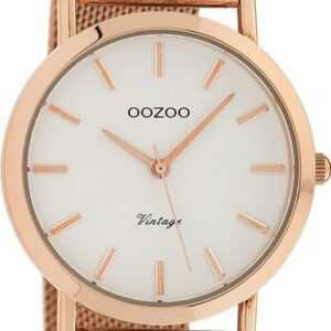 OOZOO Quarzuhr Oozoo Damen Armbanduhr Timepieces Analog, Damenuhr rund, mittel (ca. 38mm) Metallarmband, Fashion-Style