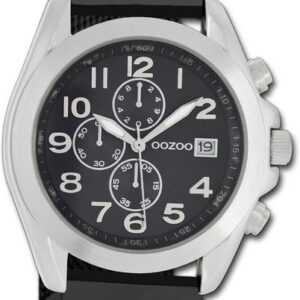 OOZOO Quarzuhr Oozoo Damen Armbanduhr Timepieces, Damenuhr Metallarmband schwarz, rundes Gehäuse, groß (ca. 40mm)