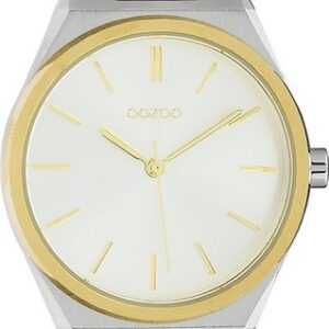 OOZOO Quarzuhr Oozoo Unisex Armbanduhr Timepieces Analog, Damen, Herrenuhr rund, mittel (ca. 34mm) Metallarmband silber, Fashion