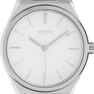 OOZOO Quarzuhr Oozoo Unisex Armbanduhr Timepieces Analog, Damen, Herrenuhr rund, mittel (ca. 34mm) Metallarmband silber, Fashion