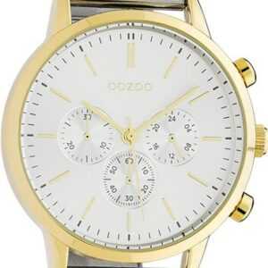 OOZOO Quarzuhr Oozoo Unisex Armbanduhr Timepieces Analog, Damen, Herrenuhr rund, mittel (ca. 38mm) Metallarmband silber, Fashion