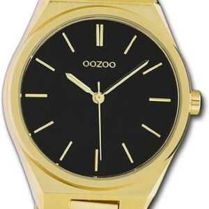 OOZOO Quarzuhr Oozoo Unisex Armbanduhr Timepieces, Damen, Herrenuhr Metallarmband gold, rundes Gehäuse, mittel (ca. 34mm)