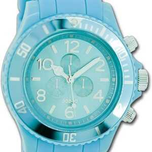 OOZOO Quarzuhr Oozoo Unisex Armbanduhr Vintage Series, Damen, Herrenuhr Silikonarmband blau, rundes Gehäuse, groß (ca. 43mm)