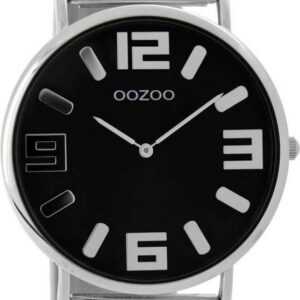 OOZOO Quarzuhr Vintage Herrenuhr C8881 Schwarz Meshband 42 mm