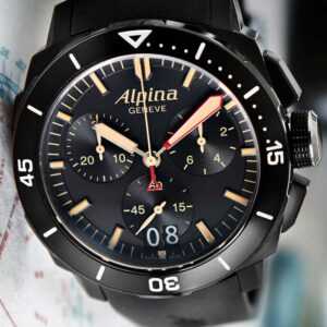 Alpina AL-372LBBG4FBV6 Herrenuhr Seastrong Diver Chronograph 44mm 30ATM