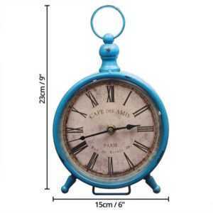 Belle Vous Tischuhr Französischer Landhausstil Wecker - Vintage Tischuhr, 23 x 15cm Vintage French Country Style Table Clock - Retro Alarm, 23 x 15cm
