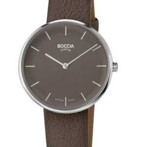 Boccia Chronograph Boccia Damen-Uhr 3327-02 Titan mit veganem taupe Lederband