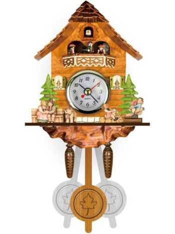 Holz-Wanduhr, Vintage-Uhr, Holz-Wohnzimmeruhr, Holz-Handwerks-Wecker-Stil