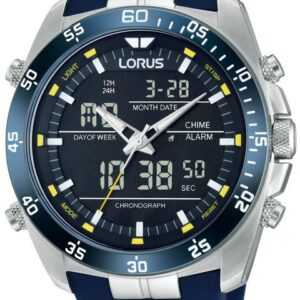 LORUS Quarzuhr Lorus RW617AX5 Analog-Digital Alarm Chronograph 100M 46mm