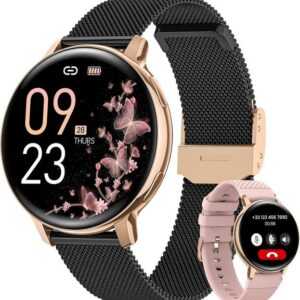 NAIXUES Smartwatch (1,39 Zoll, Android, iOS), mit Telefonfunktion,Fitnessuhr 120Sportmodi MenstruationszyklusPulsuhr