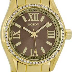 OOZOO Quarzuhr Oozoo Unisex Armbanduhr Vintage Series, Damen, Herrenuhr rund, groß (ca. 40mm) Metallarmband gold