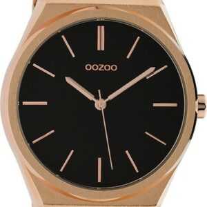 OOZOO Quarzuhr Oozoo Unisex Armbanduhr Vintage Series, Damen, Herrenuhr rund, groß (ca. 40mm) Metallarmband rosegold