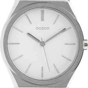 OOZOO Quarzuhr Oozoo Unisex Armbanduhr Vintage Series, Damen, Herrenuhr rund, groß (ca. 40mm) Metallarmband silber