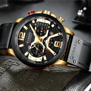 Oem Odm Curren 8329 Quartz Waterproof Watches New Business Reloj Hombre Wristwatches Chronograph Gold Sport Wrist Watch For Men