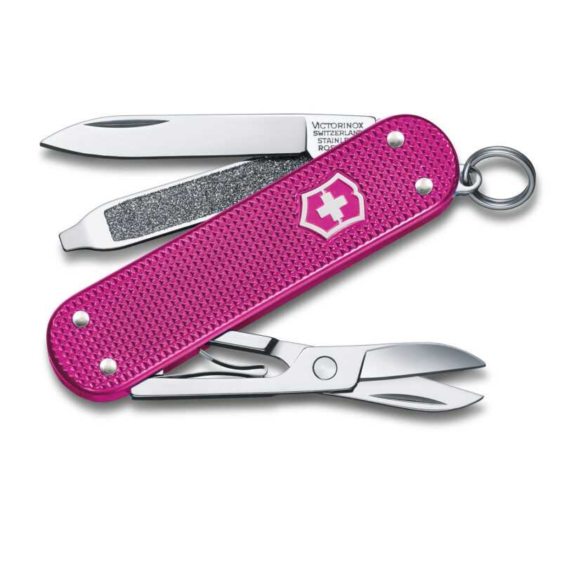 Victorinox Classic SD Alox Colors, 58 mm, kleines Taschenmesser Flamingo Party