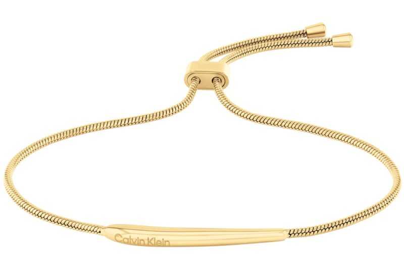 Calvin Klein 35000342 Damen-Armband Elongated Drops Edelstahl Goldfarben