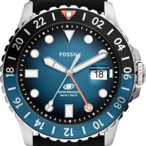 Fossil Quarzuhr FOSSIL BLUE GMT, Armbanduhr, Herrenuhr, Datum, analog