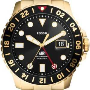 Fossil Quarzuhr FOSSIL BLUE GMT, FS5990, Armbanduhr, Herrenuhr, Datum, analog