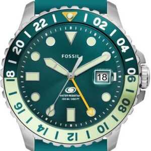 Fossil Quarzuhr FOSSIL BLUE GMT, FS5992, Armbanduhr, Herrenuhr, Datum, analog
