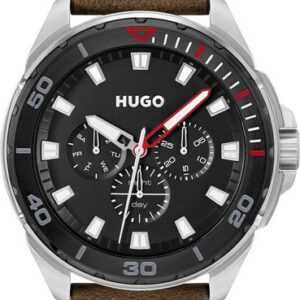HUGO Multifunktionsuhr #FRESH, 1530285, Quarzuhr, Armbanduhr, Herrenuhr, Datum, 12/24-Stunden-Anzeige