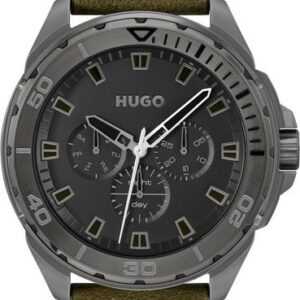 HUGO Multifunktionsuhr #FRESH, 1530286, Quarzuhr, Armbanduhr, Herrenuhr, Datum, 12/24-Stunden-Anzeige