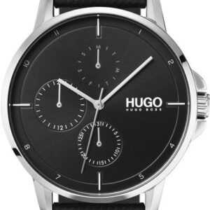 HUGO Multifunktionsuhr Fokus, 1530022, Quarzuhr, Armbanduhr, Herrenuhr, Datum, 12/24-Stunden-Anzeige