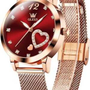 OLEVS 30 m wasserdicht Watch, Exquisiten mit Diamanten Präzise Zeitmessung, Stilvolle Eleganz Design