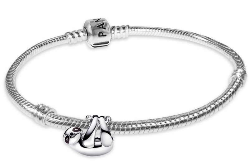 Pandora 68305 Damen-Silberarmband Hängendes Faultier Geschenkset