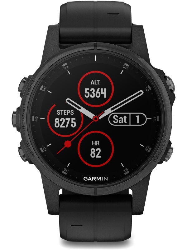 Garmin fenix 5S Plus Saphir Schwarz